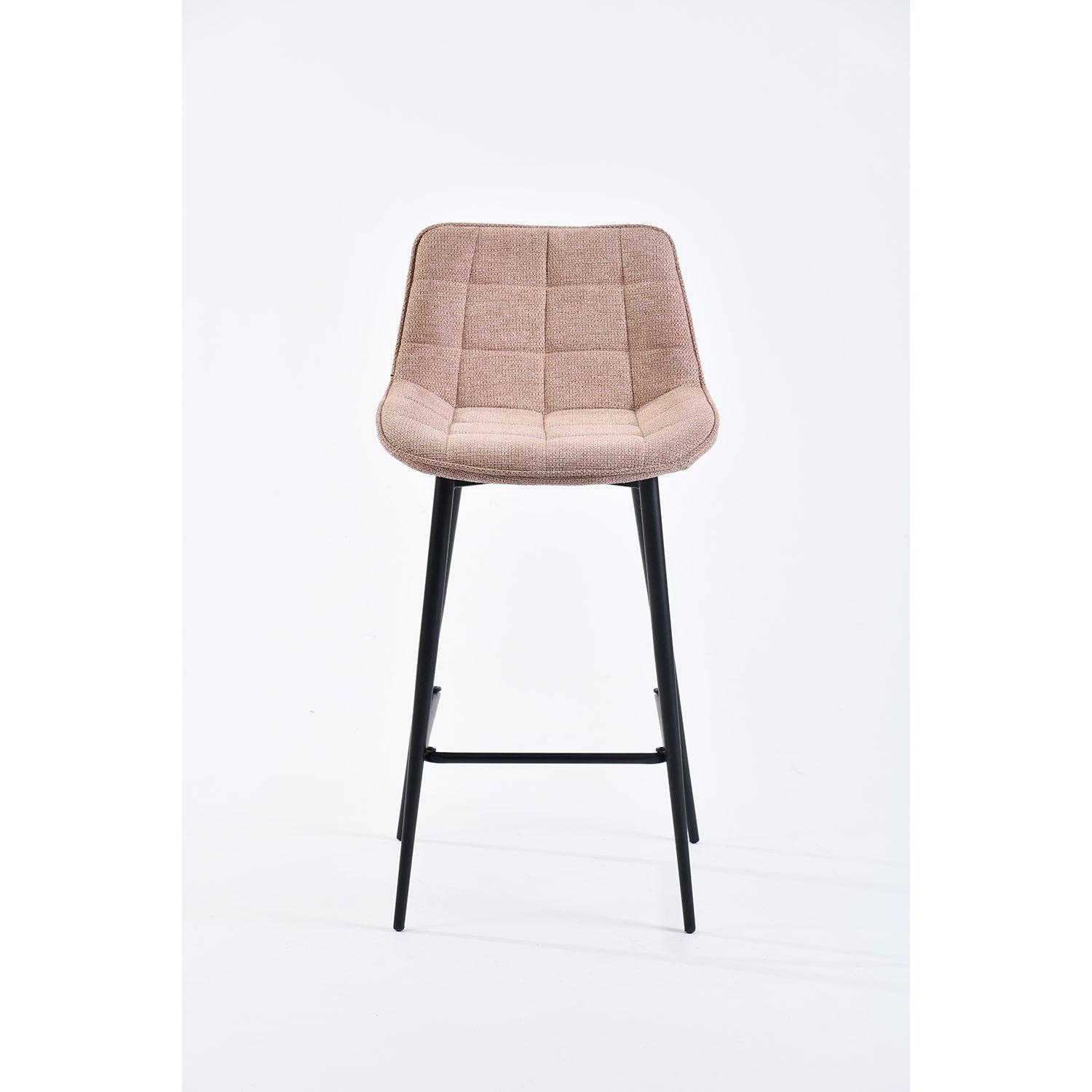 flyer knoll-15 bar chair - white barstool - upholstered compact seating or footrest