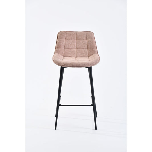 flyer knoll-15 bar chair - white barstool - upholstered compact seating or footrest