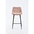 flyer knoll-15 bar chair - white barstool - upholstered compact seating or footrest
