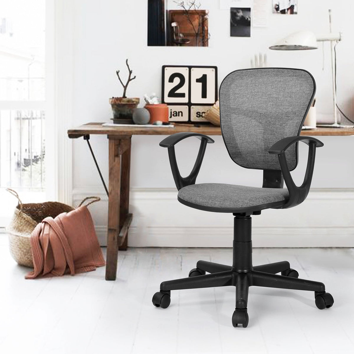 Flying Arm Fabric Office Chair