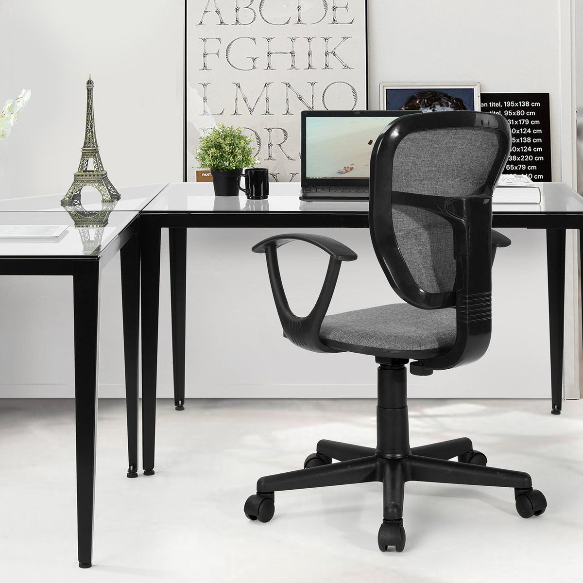 Flying Arm Fabric Office Chair