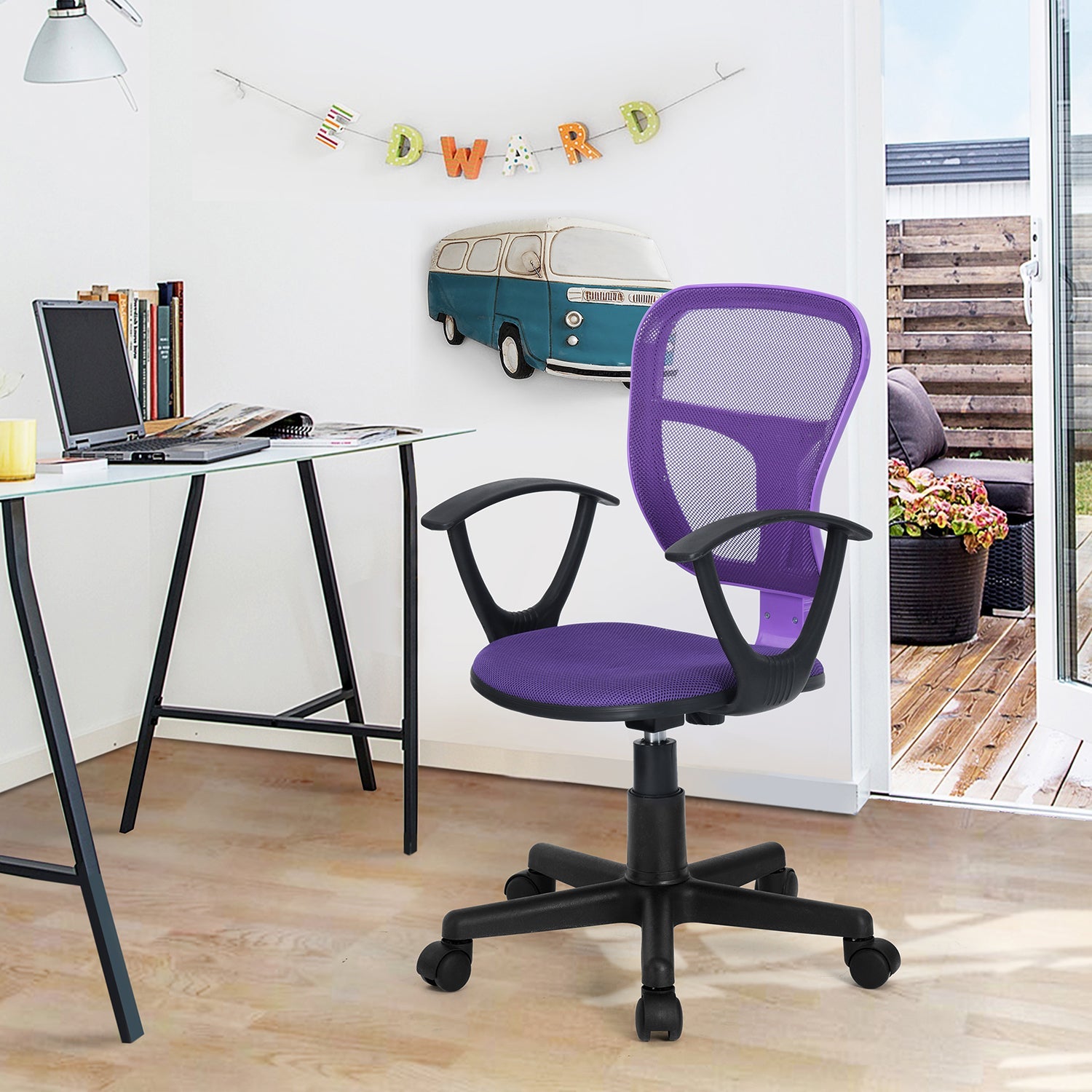 Flying Arm Fabric Office Chair