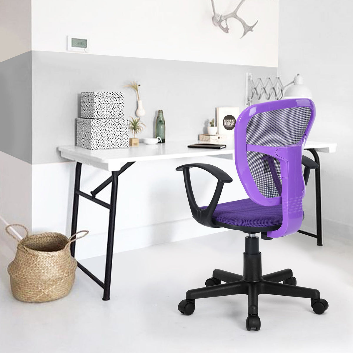 Flying Arm Fabric Office Chair
