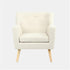 Modern Boucle Accent, Wooden Frame Chair - FOLMER BEIGE