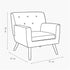 Modern Velvet Accent, Wooden Frame - FOLMER GREEN