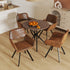 Modern Suede Swivel Dining Chair, Brown Fabric - CALIFORNIA KD SUEDE BROWN SWIVEL FR