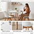 Modern White Dining Set, MDF & PU - Frankfurt Round Set