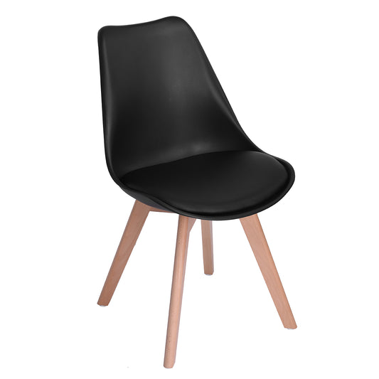 Modern Swivel Dining Chair, Beech Leg - FRANKFURT T BLACK