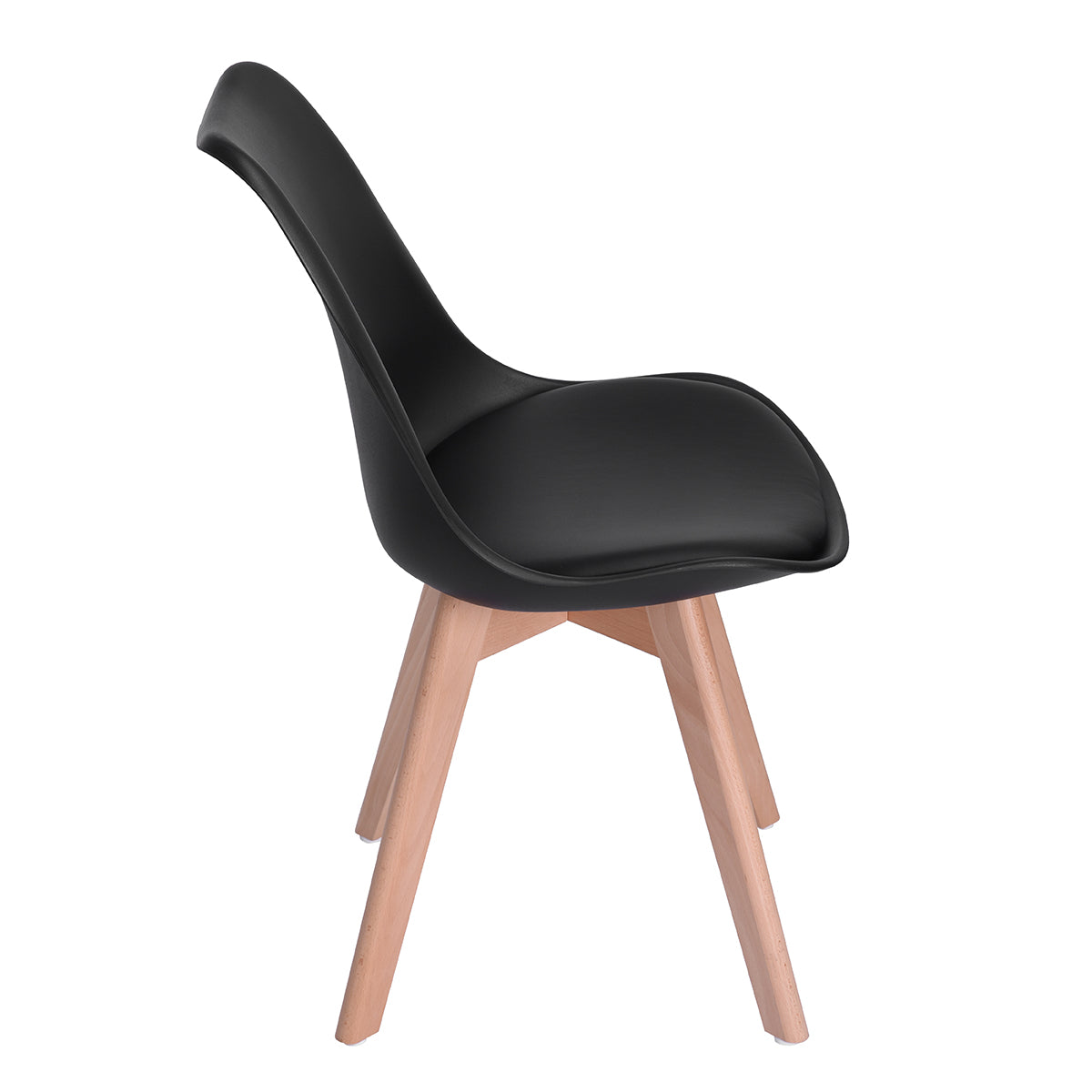 Modern Swivel Dining Chair, Beech Leg - FRANKFURT T BLACK