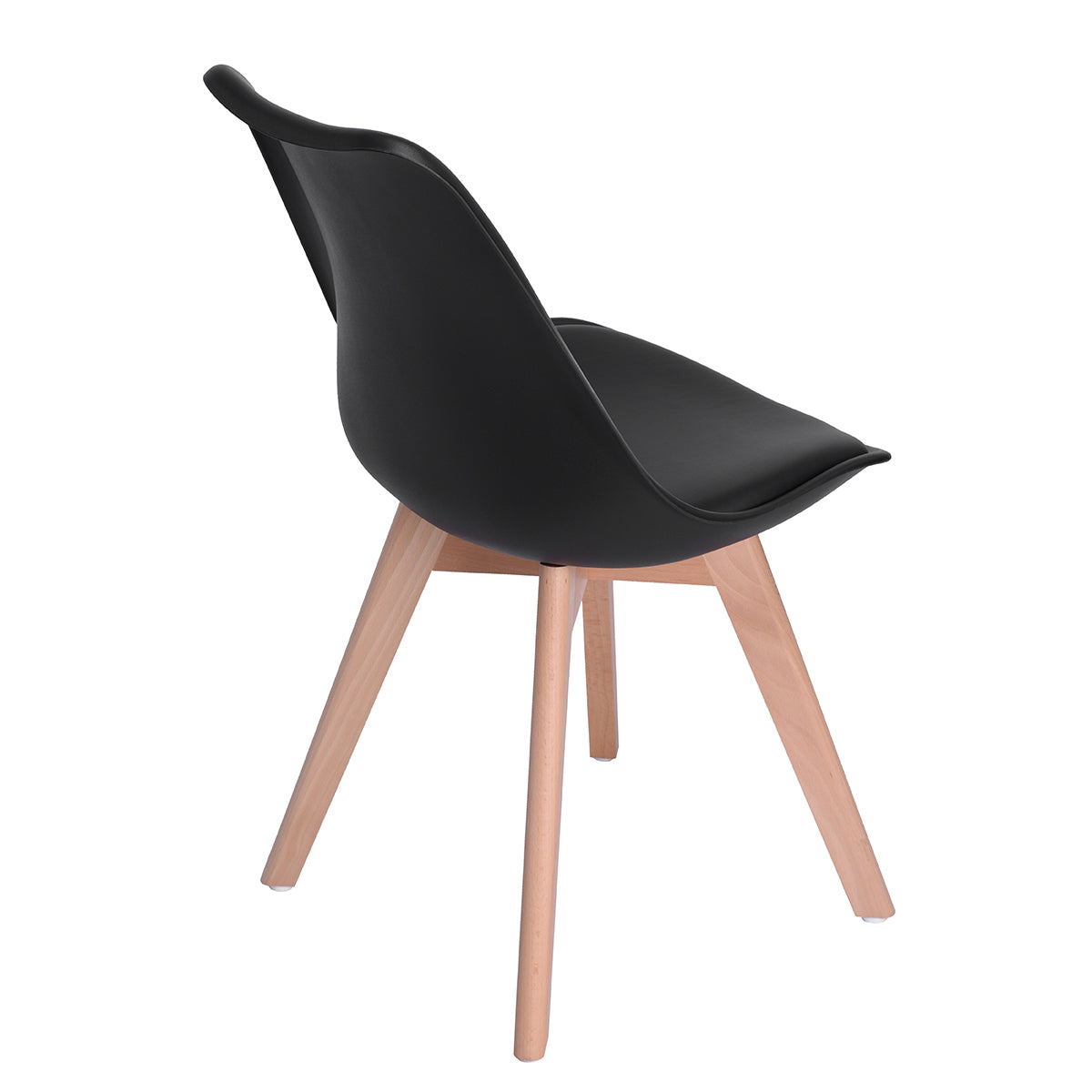 Modern Swivel Dining Chair, Beech Leg - FRANKFURT T BLACK