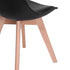 Modern Swivel Dining Chair, Beech Leg - FRANKFURT T BLACK