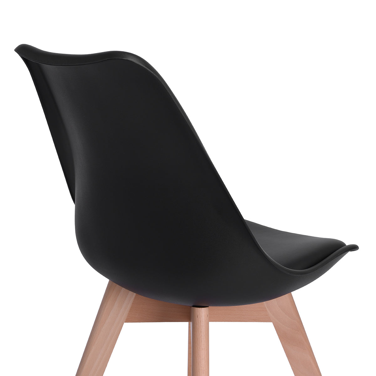 Modern Swivel Dining Chair, Beech Leg - FRANKFURT T BLACK