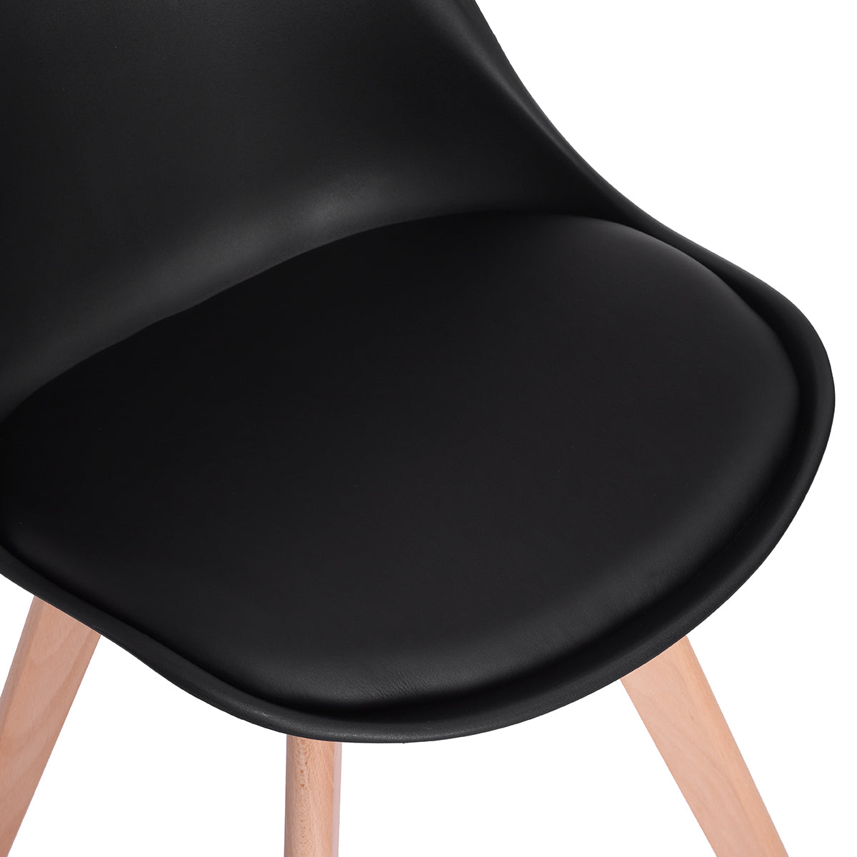 Modern Swivel Dining Chair, Beech Leg - FRANKFURT T BLACK