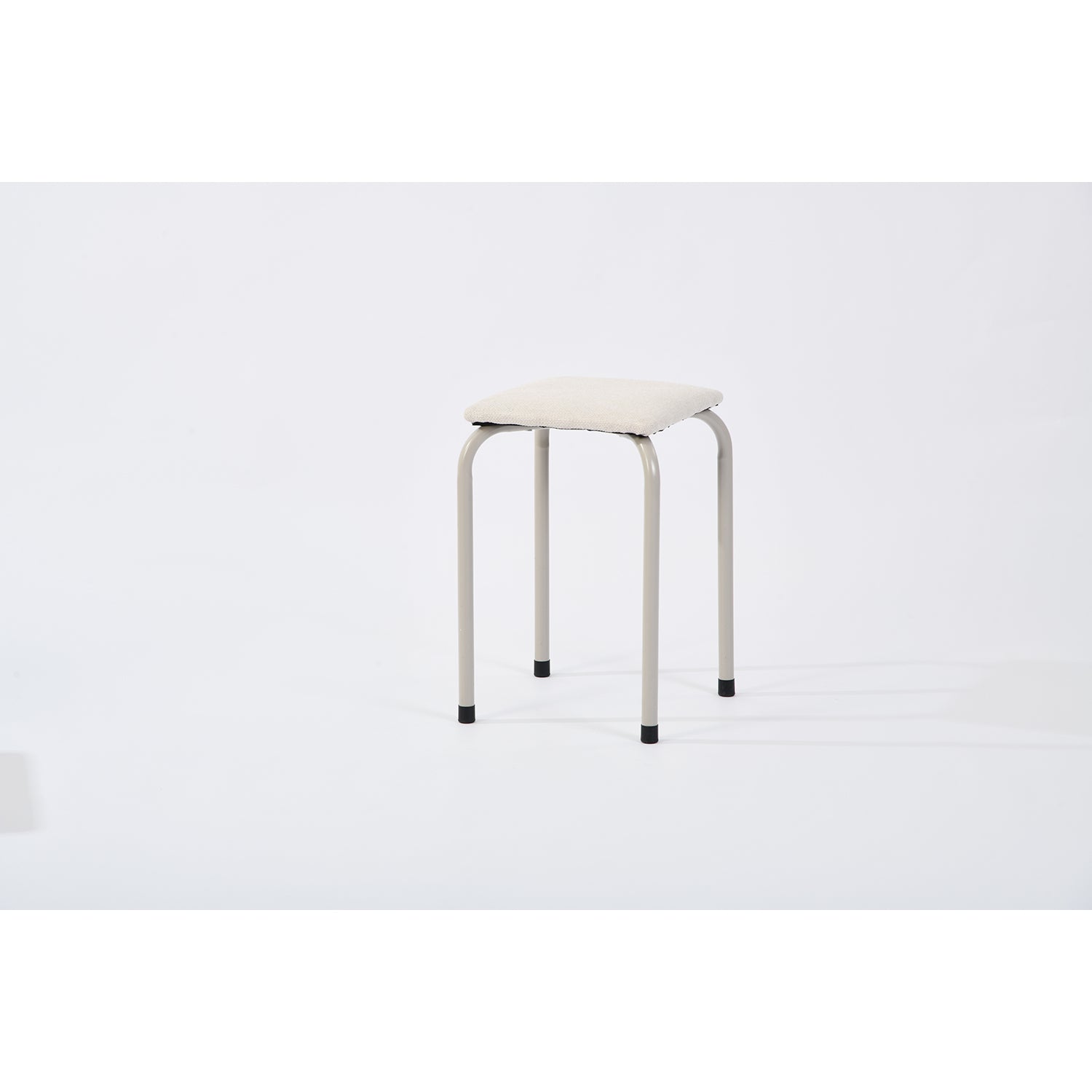 frey lumos beige - beige stool - upholstered compact seating or footrest