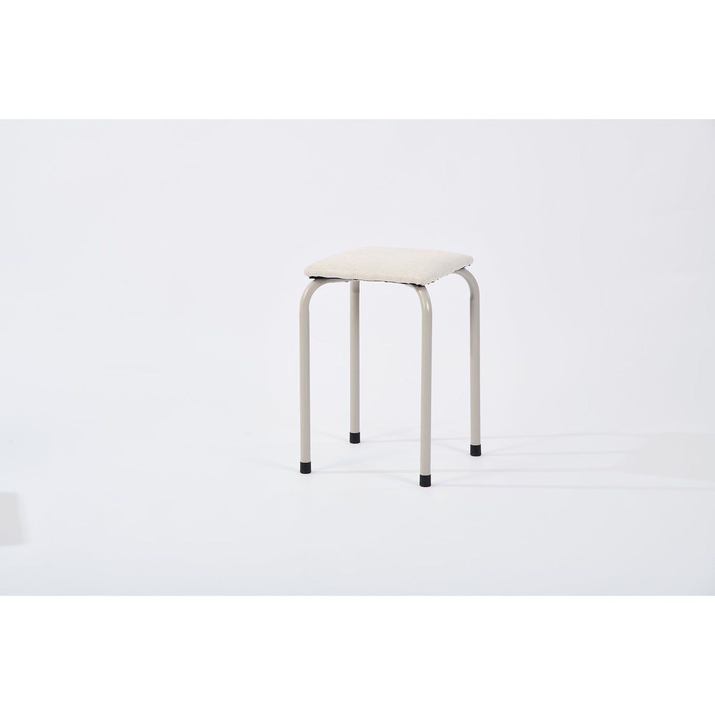 frey lumos beige - beige stool - upholstered compact seating or footrest
