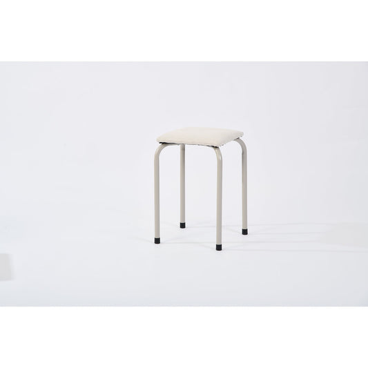 frey lumos beige - beige stool - upholstered compact seating or footrest