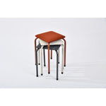 frey lumos brick - dark green stool - upholstered compact seating or footrest