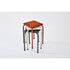 frey lumos brick - dark green stool - upholstered compact seating or footrest