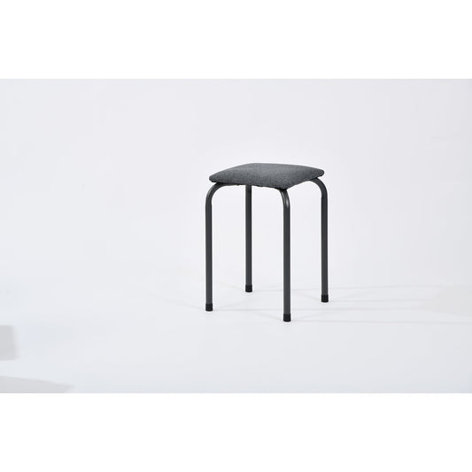 frey lumos grey - dark grey stool - upholstered compact seating or footrest