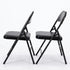 Modern Folding Iron Chair, Space-Saving Design - FRIEDA DOUBLE H BLACK