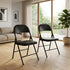 Modern Folding Iron Chair, Space-Saving Design - FRIEDA DOUBLE H BLACK