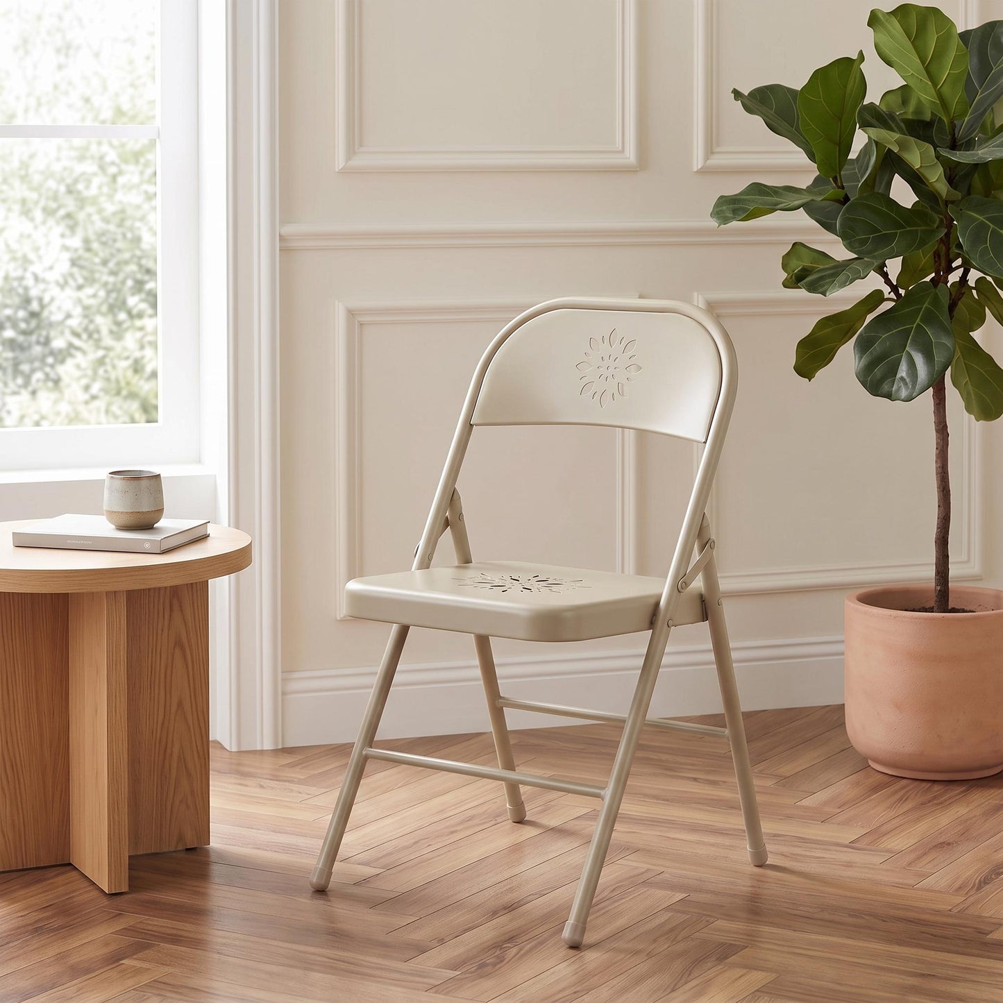 FRIEDA FLOWER HH Folding Chair Grey