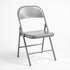 Modern Folding Metal Chair, Black Finish - FRIEDA HH LG
