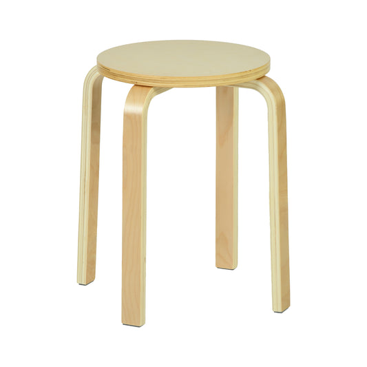 Modern Wood Stool, Poplar Multi-Layer - FROZIAN