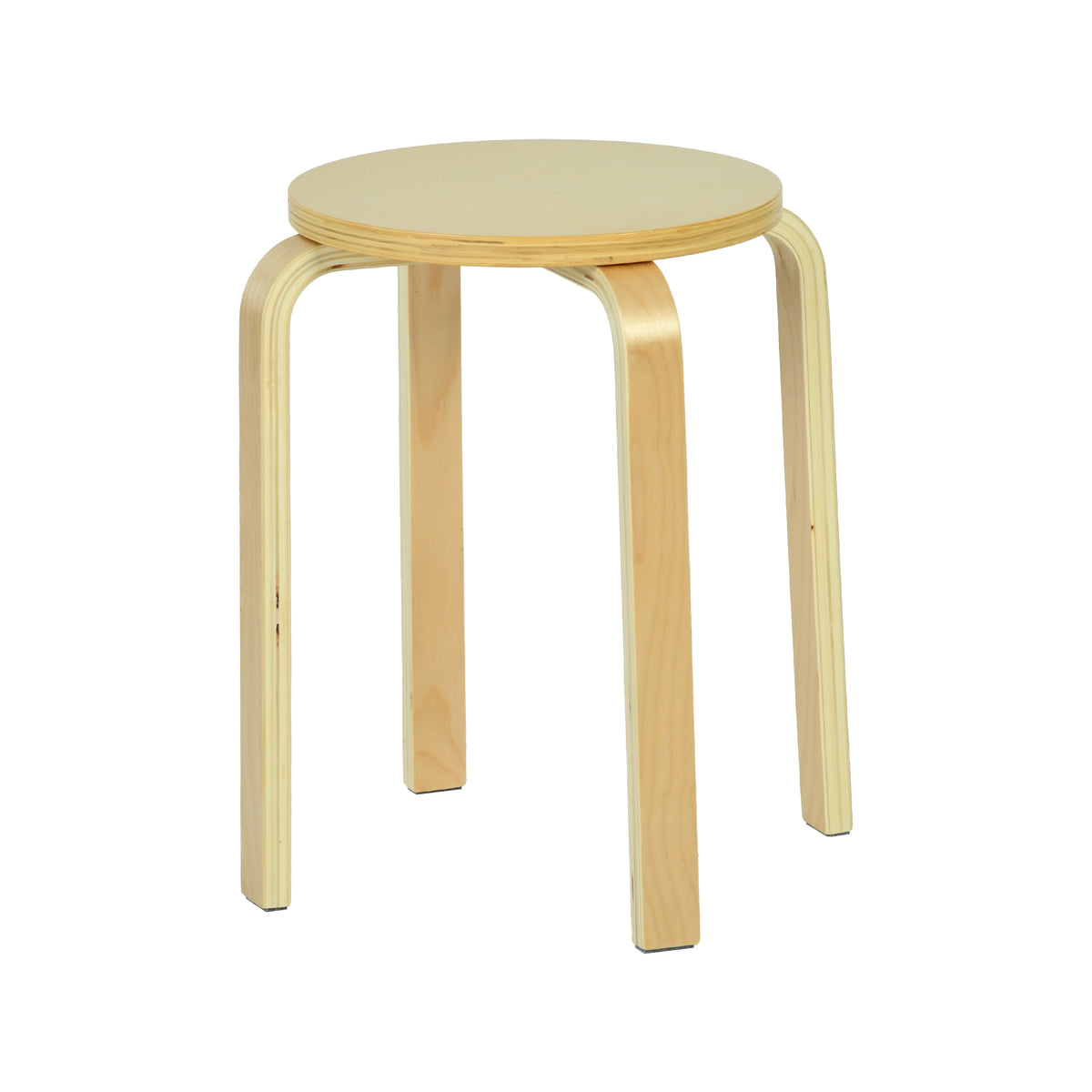 Modern Wood Stool, Poplar Multi-Layer - FROZIAN