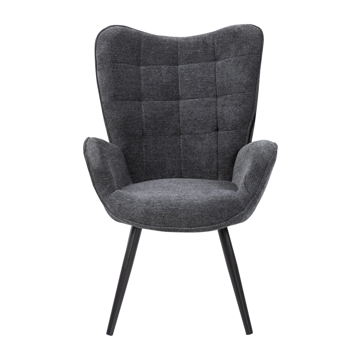 Funkel Velvet Accent Chair With Black Metal Leg