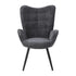 Funkel Velvet Accent Chair With Black Metal Leg