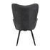 Funkel Velvet Accent Chair With Black Metal Leg