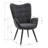 Funkel Velvet Accent Chair With Black Metal Leg