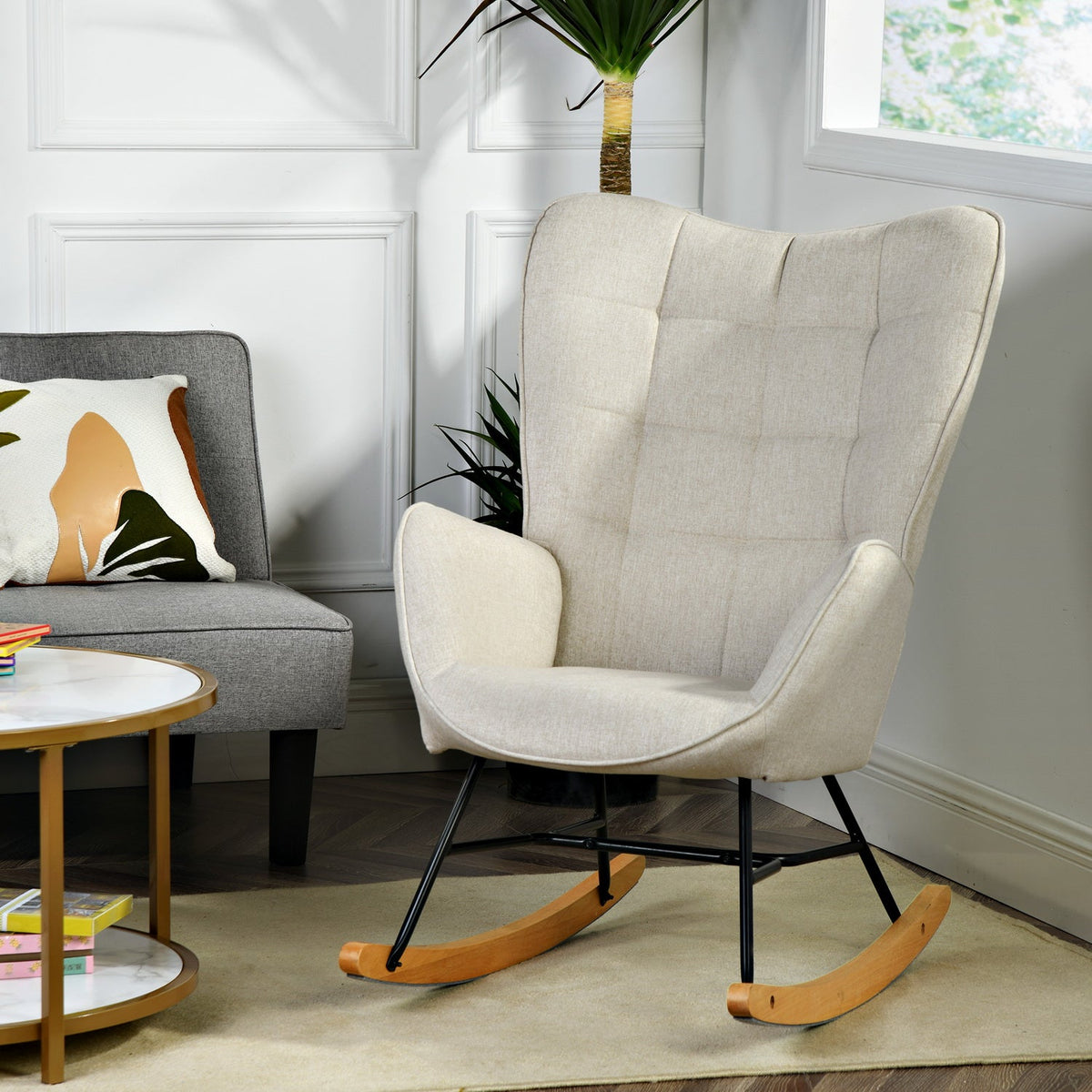 Funkel Fabric Rocking Chair