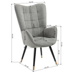 Funkel Black Gold Leg Accent Chair