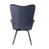 Funkel Velvet Accent Chair With Black Metal Leg