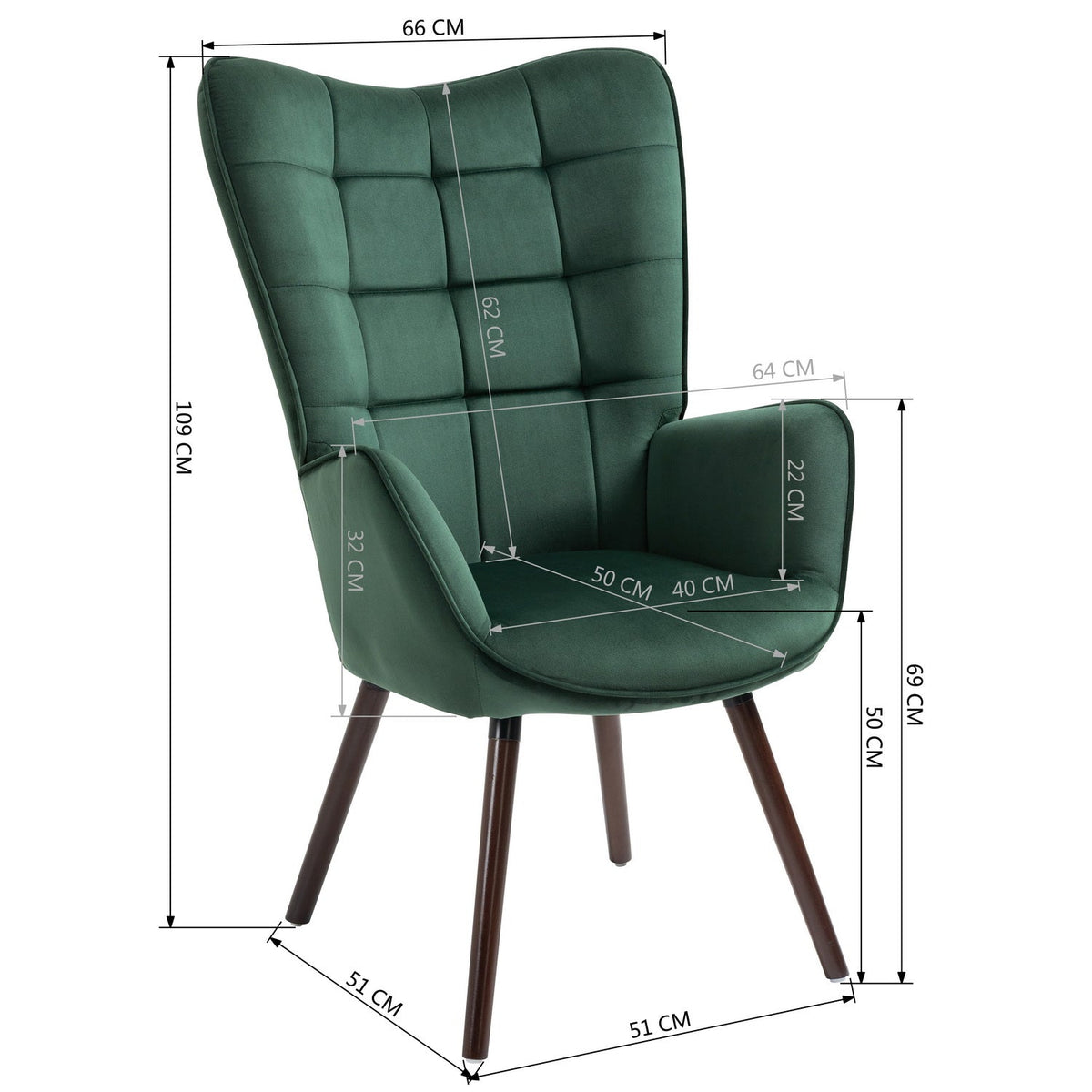 Funkel Solid Wood Accent Chair