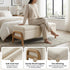 Modern Storage Ottoman, Fabric Upholstery & Wood Legs - Fletcher Storage Ottoman