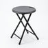 Modern Folding Stool, Metal Tube & Plastic Seat - GAINES HANDLE BLACK