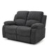 Modern Recliner Sofa, Grey Fabric Comfort - GASTA Double Seater