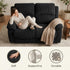 Modern Recliner Sofa, Grey Fabric Comfort - GASTA Double Seater