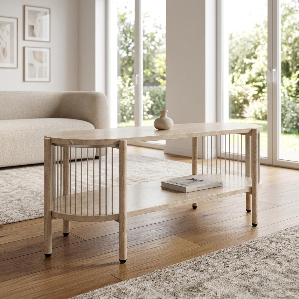 Modern Minimalist TV Stand, Sleek Storage - GHOQANS