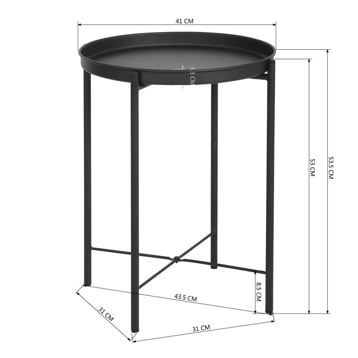 Gladom Full Metal Folding Table