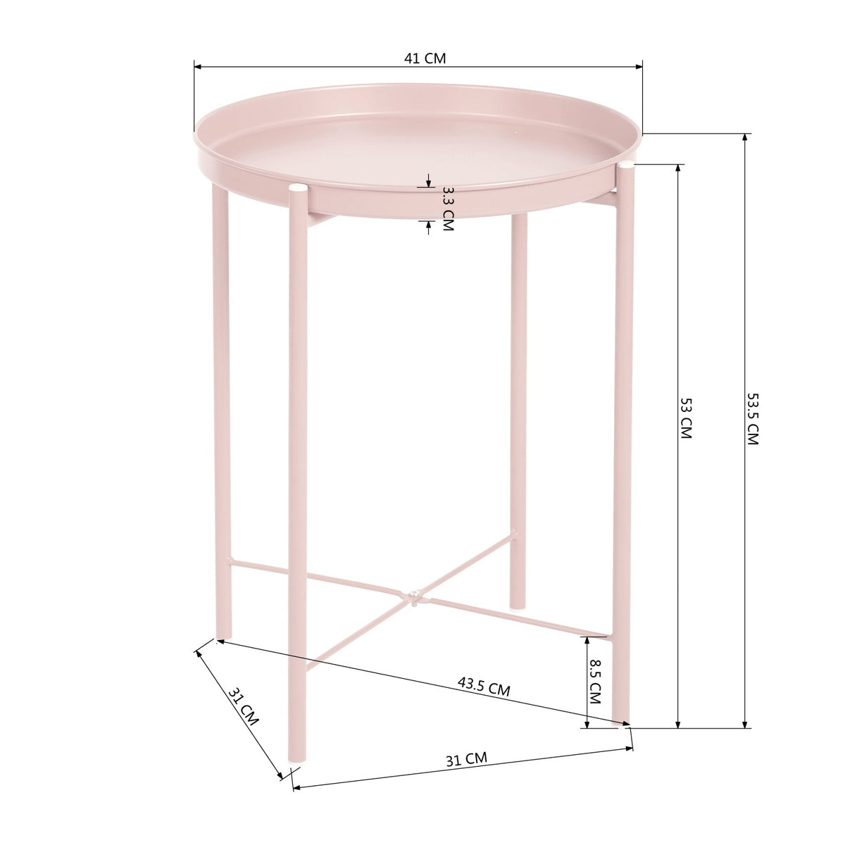 Gladom Full Metal Folding Table