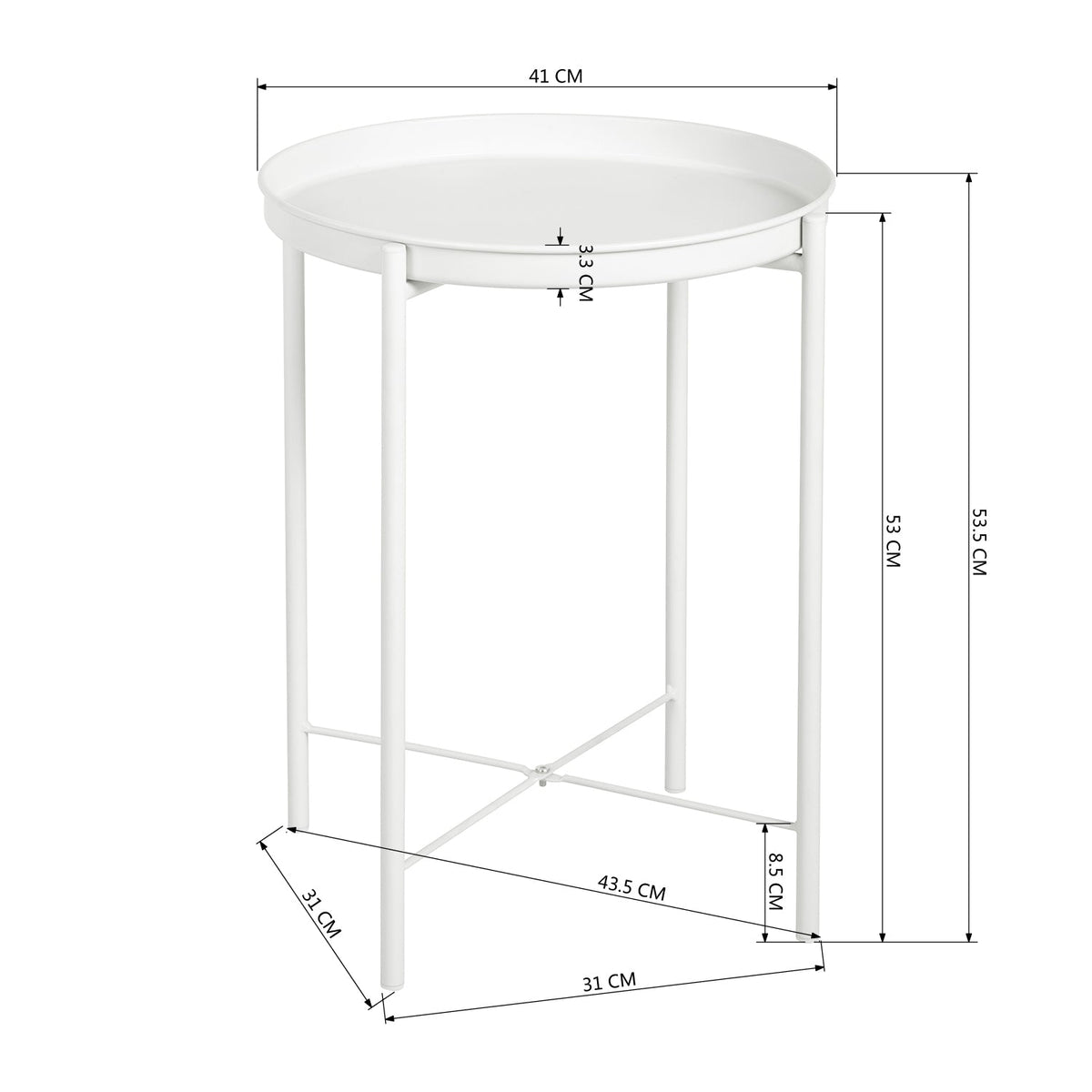 Gladom Full Metal Folding Table