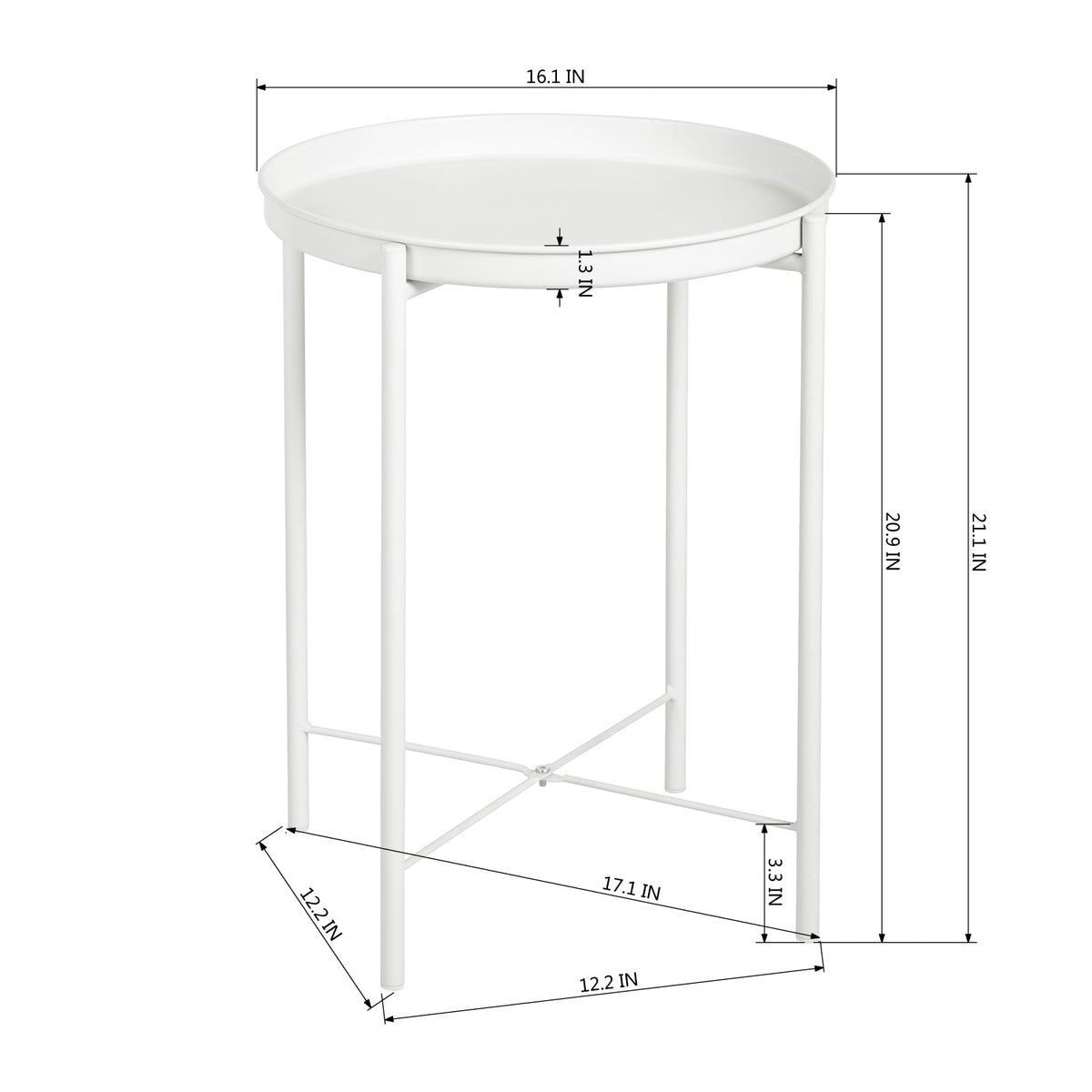 Gladom Full Metal Folding Table