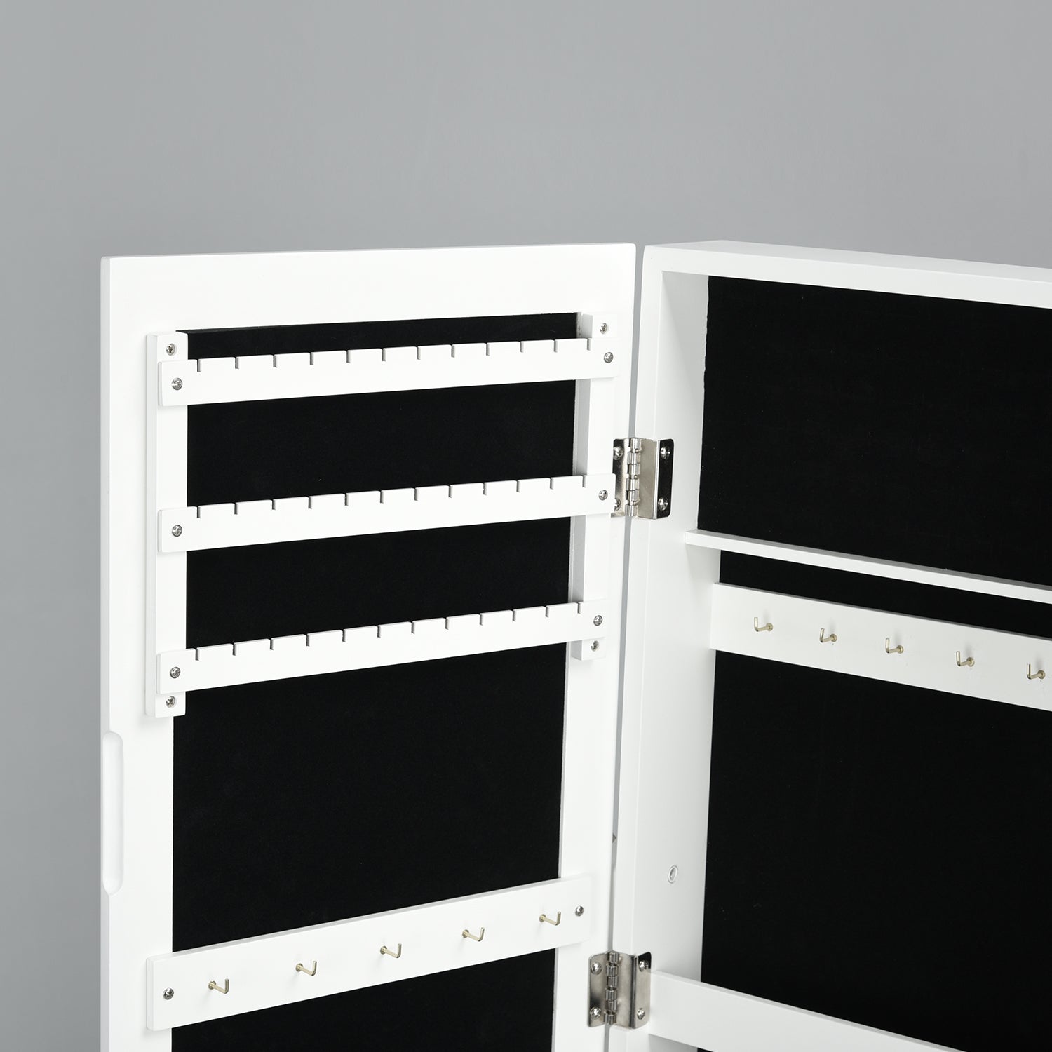 Modern Mirrored Cabinet, MDF & Glass - GODRIC WHITE