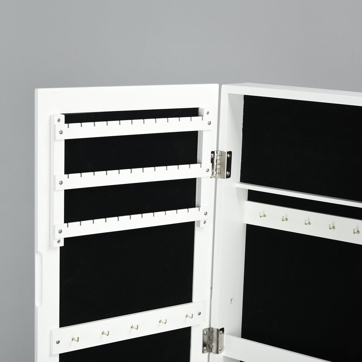 Modern Mirrored Cabinet, MDF & Glass - GODRIC WHITE