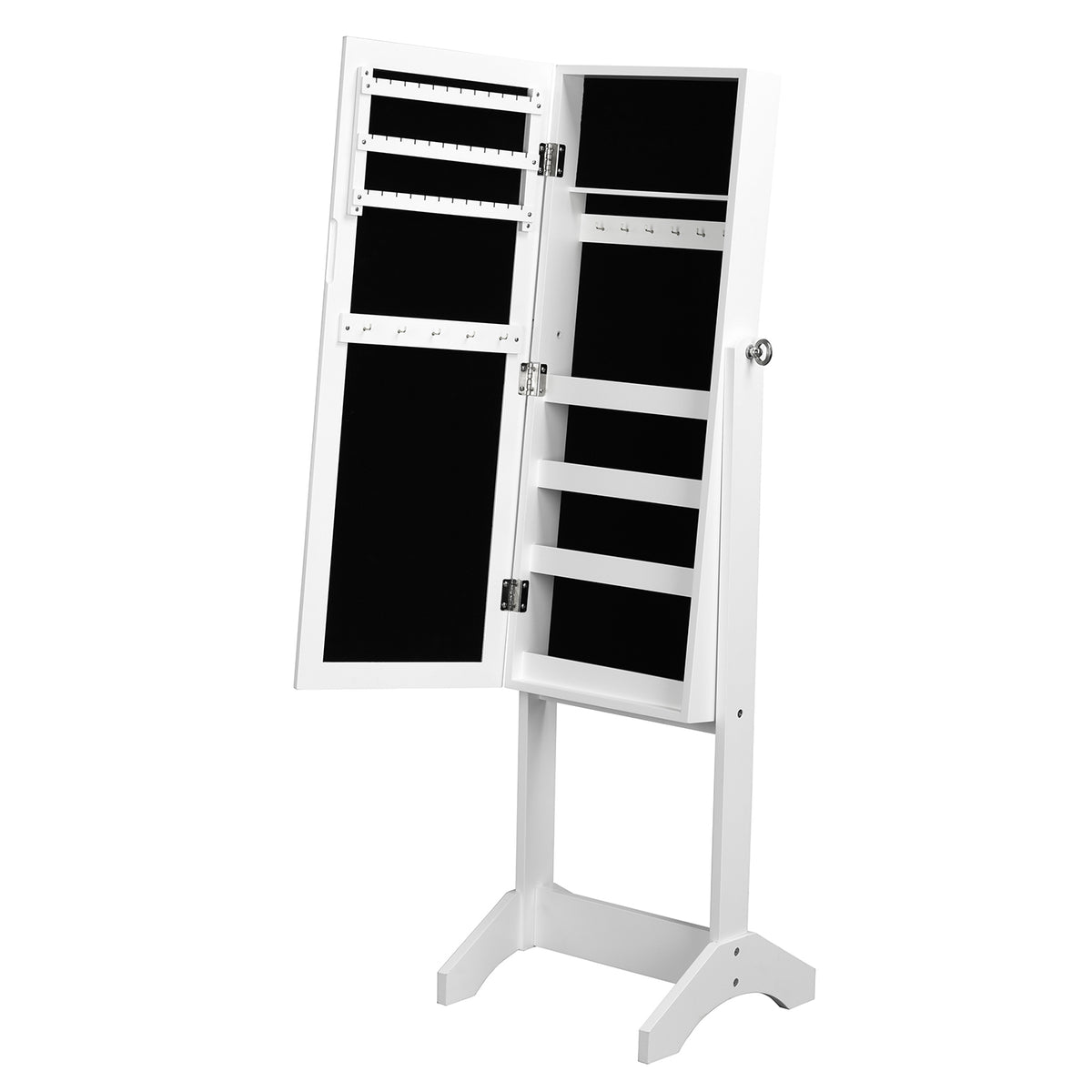 Modern Mirrored Cabinet, MDF & Glass - GODRIC WHITE