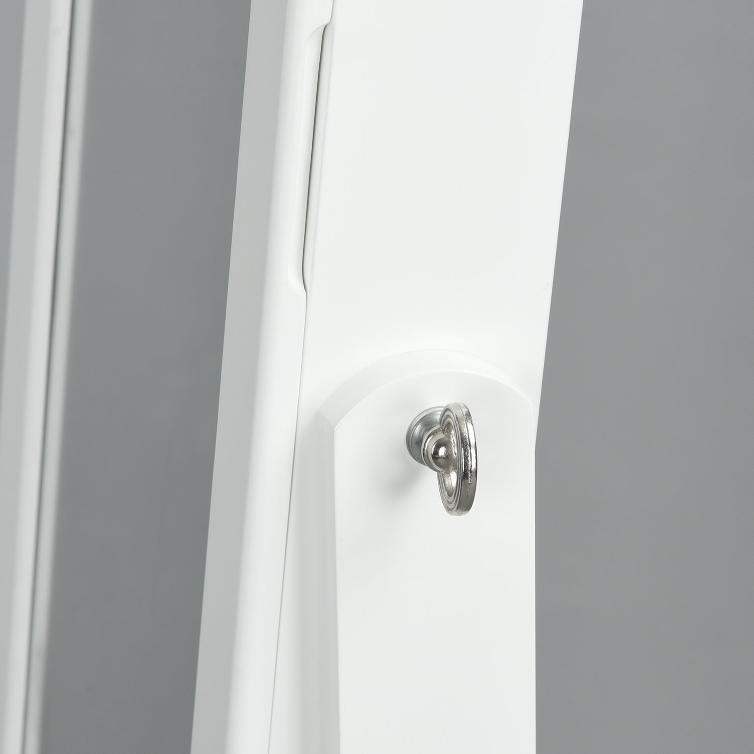 Modern Mirrored Cabinet, MDF & Glass - GODRIC WHITE